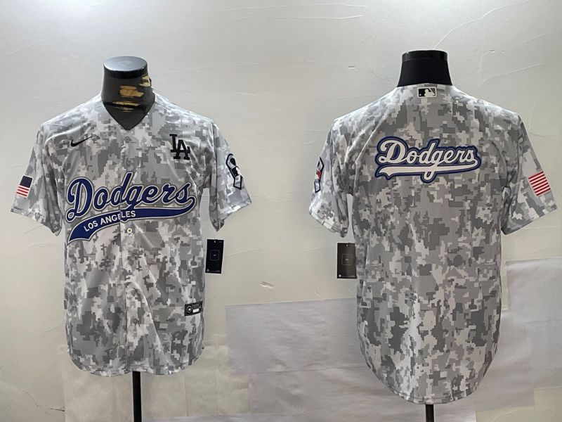Men Los Angeles Dodgers Blank Camo Joint Name 2024 Nike MLB Jersey style 5